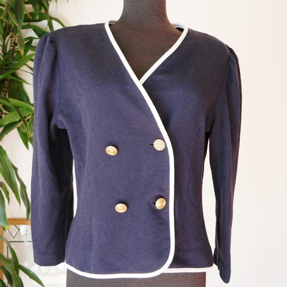 Leslie Fay Jackets & Blazers - *SALE* VTG Leslie Fay Double Breasted Navy Jacket